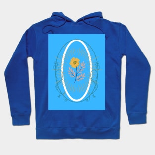 flower blue Hoodie